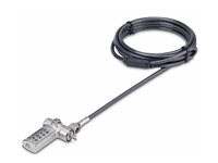 StarTech.com Universal Laptop Lock 6.6ft (2m), Security Cable For Notebook Compatible With Noble Wedge/Nano/K-Slot; Keyless Combination Locking Cable - Anti-Theft Cut-Resistant Steel Cable (UNIVC4D-LAPTOP-LOCK) - Sikkerhetskabellås - sølv, svart - 2 m UNIVC4D-LAPTOP-LOCK