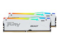 Kingston FURY Beast - DDR5 - sett - 32 GB: 2 x 16 GB - DIMM 288-pin - 5200 MHz / PC5-41600 - CL36 - 1.25 V - on-die ECC KF552C36BWEAK2-32