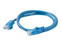 C2G Cat6 Booted Unshielded (UTP) Network Patch Cable - Koblingskabel - RJ-45 (hann) til RJ-45 (hann) - 20 m - UTP - CAT 6 - formstøpt, uten hindringer, flertrådet - blå 83394