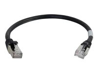 C2G Cat6a Booted Shielded (STP) Network Patch Cable - Koblingskabel - RJ-45 (hann) til RJ-45 (hann) - 3 m - STP - CAT 6a - formstøpt, uten hindringer, flertrådet - svart 89918